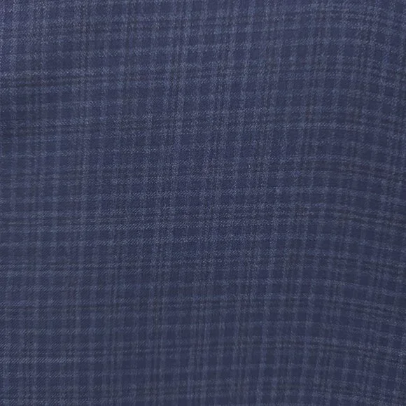 ERMENEGILDO ZEGNA Barneys Wool Silk Traveller Sport Coat Blazer Navy Check 46L